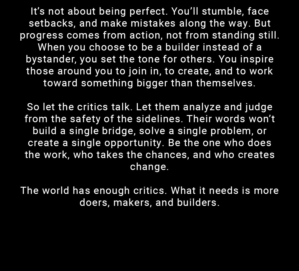 it's not about being perfect